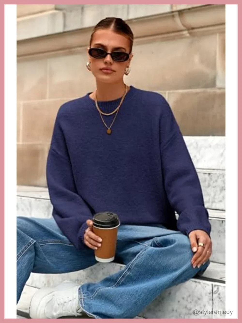 Women's Fuzzy Oversized Chunky Sweater Long Sleeve Crew Neck Pullover